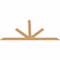 Ekena Millwork Saratoga Timber Gable Bracket, Western Red Cedar, 108"W x 54"H x 1 1/2"D x 5 1/2"F, 12/12 Pitch GBW108X54X0206SAR00SWR - alternate 5